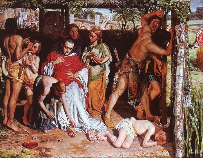 William Holman Hunt A Converted British Family Sheltering a Christian Missionary from the Persecution of the Druids oil painting image